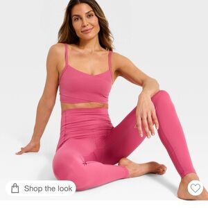 all in motion Pink High-Waist Leggings and Crop Top Set
